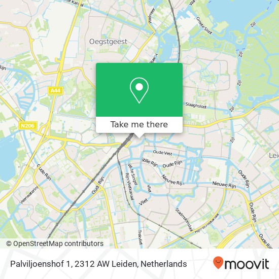 Palviljoenshof 1, 2312 AW Leiden Karte