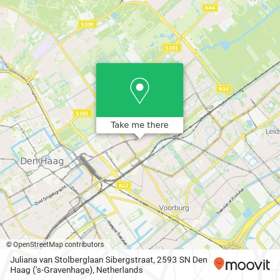 Juliana van Stolberglaan Sibergstraat, 2593 SN Den Haag ('s-Gravenhage) map