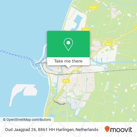 Oud Jaagpad 26, 8861 HH Harlingen map