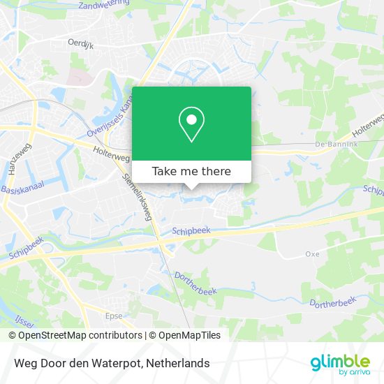 Weg Door den Waterpot Karte