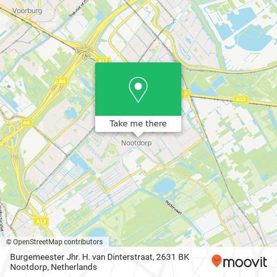 Burgemeester Jhr. H. van Dinterstraat, 2631 BK Nootdorp map