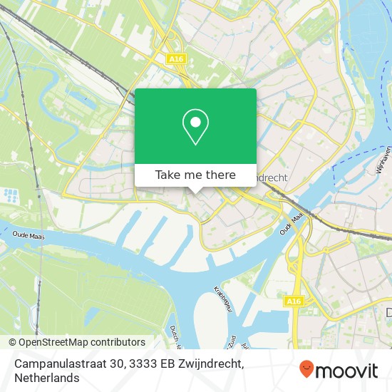 Campanulastraat 30, 3333 EB Zwijndrecht Karte