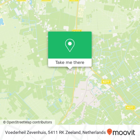 Voederheil Zevenhuis, 5411 RK Zeeland map