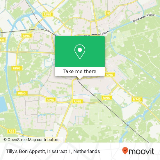 Tilly's Bon Appetit, Irisstraat 1 map