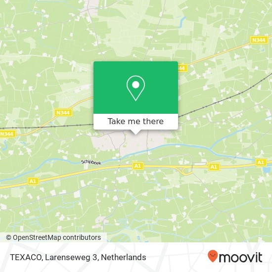 TEXACO, Larenseweg 3 map