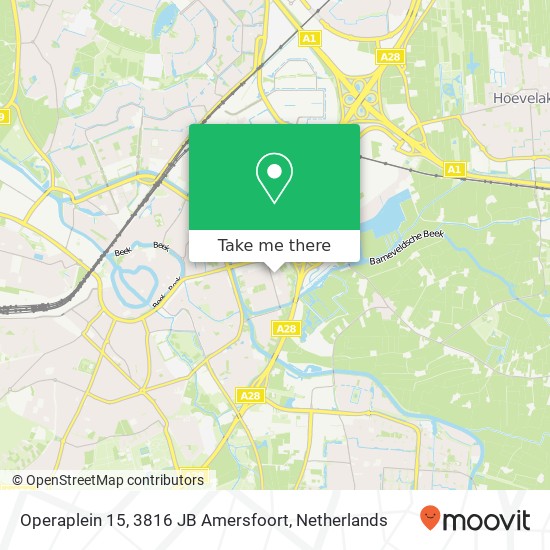 Operaplein 15, 3816 JB Amersfoort map