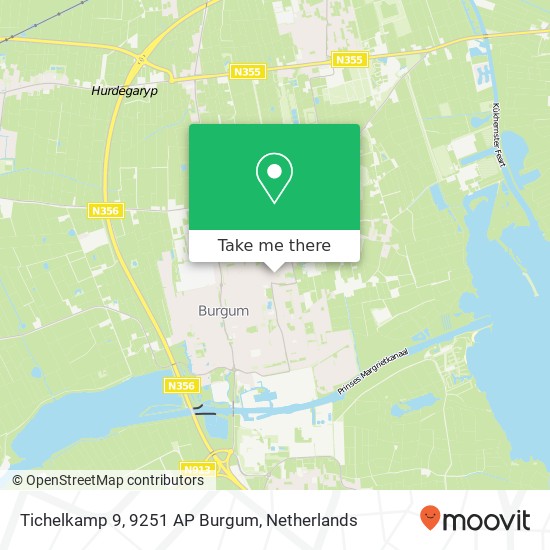 Tichelkamp 9, 9251 AP Burgum map