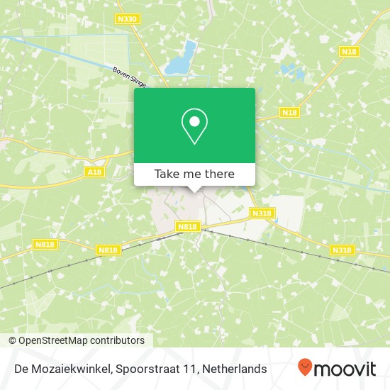 De Mozaiekwinkel, Spoorstraat 11 Karte