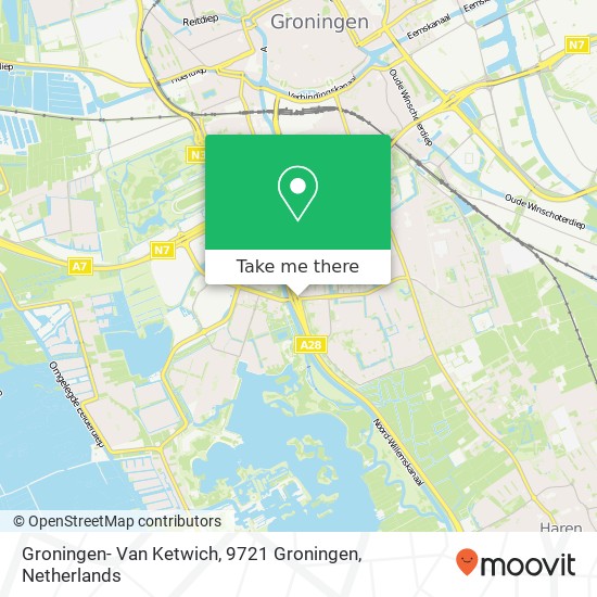 Groningen- Van Ketwich, 9721 Groningen map