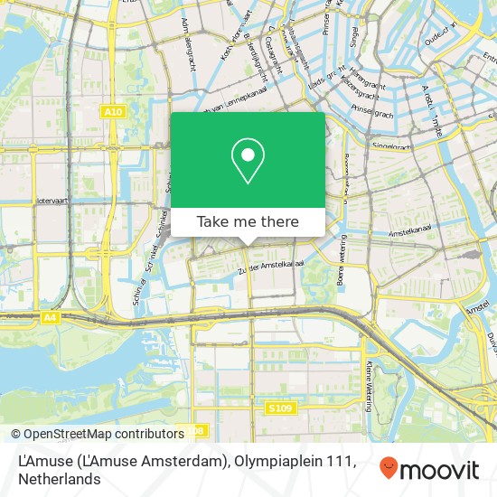 L'Amuse (L'Amuse Amsterdam), Olympiaplein 111 map