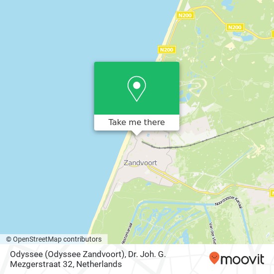 Odyssee (Odyssee Zandvoort), Dr. Joh. G. Mezgerstraat 32 Karte