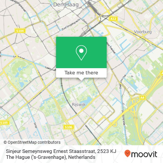 Sinjeur Semeynsweg Ernest Staasstraat, 2523 KJ The Hague ('s-Gravenhage) Karte