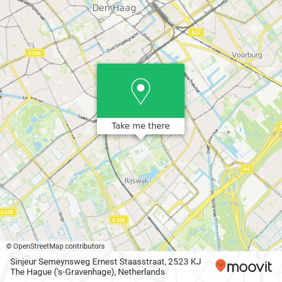 Sinjeur Semeynsweg Ernest Staasstraat, 2523 KJ The Hague ('s-Gravenhage) map