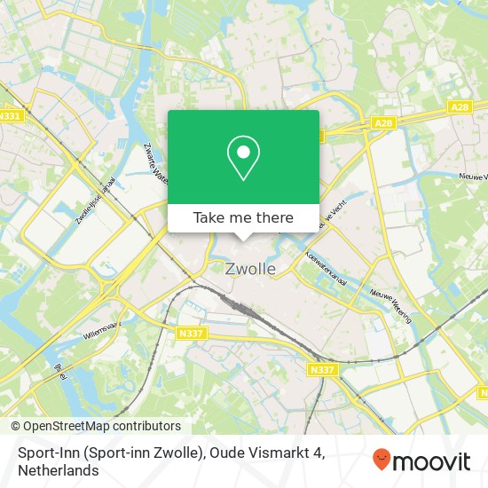 Sport-Inn (Sport-inn Zwolle), Oude Vismarkt 4 Karte