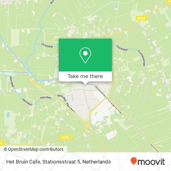 Het Bruin Cafe, Stationsstraat 5 map