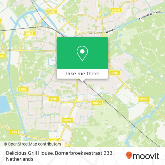 Delicious Grill House, Bornerbroeksestraat 233 map