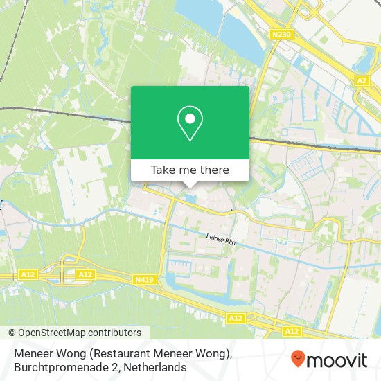 Meneer Wong (Restaurant Meneer Wong), Burchtpromenade 2 Karte