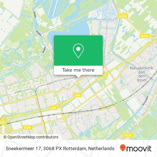 Sneekermeer 17, 3068 PX Rotterdam map