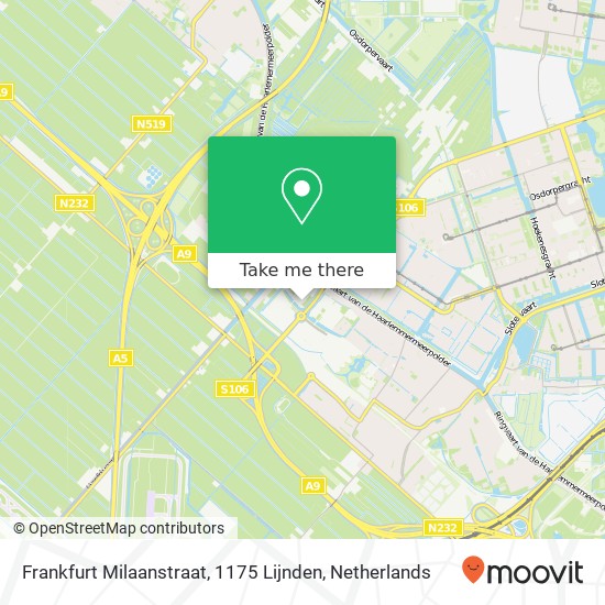 Frankfurt Milaanstraat, 1175 Lijnden map