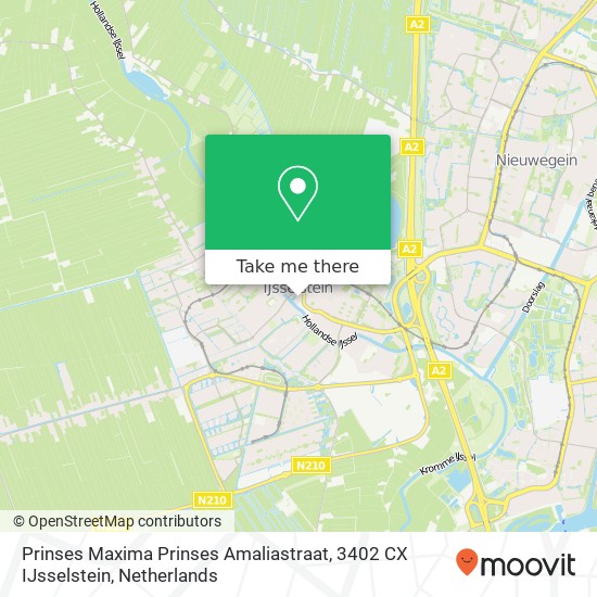 Prinses Maxima Prinses Amaliastraat, 3402 CX IJsselstein map