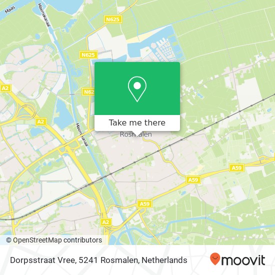 Dorpsstraat Vree, 5241 Rosmalen map