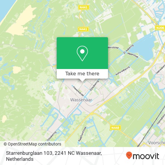 Starrenburglaan 103, 2241 NC Wassenaar Karte