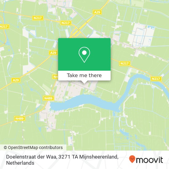 Doelenstraat der Waa, 3271 TA Mijnsheerenland map