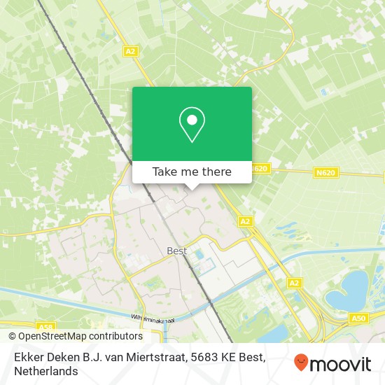 Ekker Deken B.J. van Miertstraat, 5683 KE Best Karte