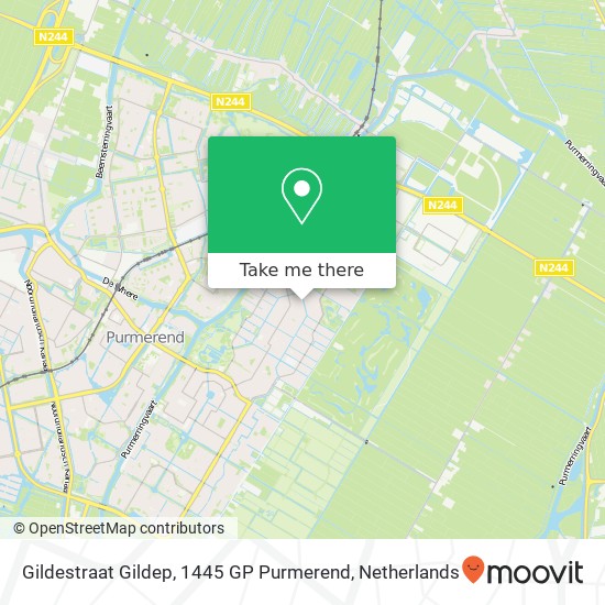 Gildestraat Gildep, 1445 GP Purmerend map