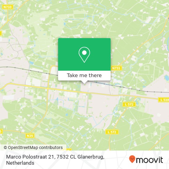 Marco Polostraat 21, 7532 CL Glanerbrug map