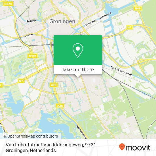Van Imhoffstraat Van Iddekingeweg, 9721 Groningen Karte