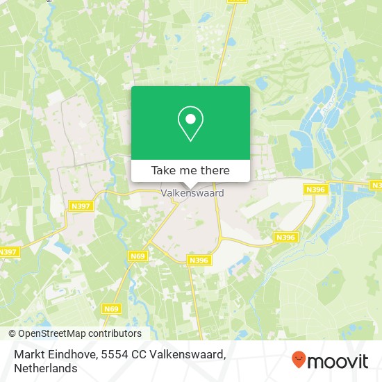 Markt Eindhove, 5554 CC Valkenswaard map