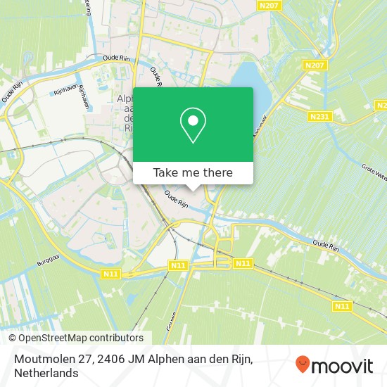Moutmolen 27, 2406 JM Alphen aan den Rijn Karte