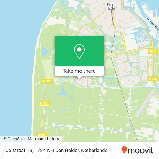 Jolstraat 13, 1784 NH Den Helder map