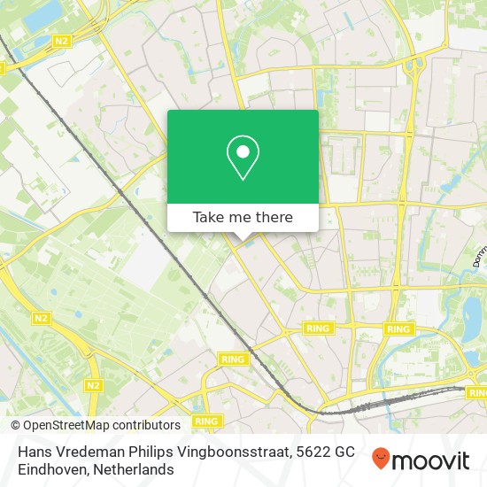 Hans Vredeman Philips Vingboonsstraat, 5622 GC Eindhoven Karte