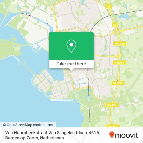 Van Hoornbeekstraat Van Slingelandtlaan, 4615 Bergen op Zoom map