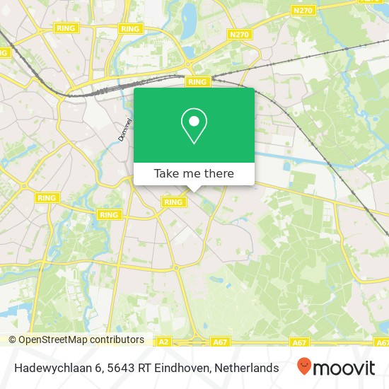 Hadewychlaan 6, 5643 RT Eindhoven map