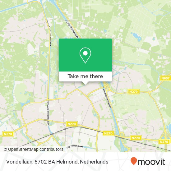 Vondellaan, 5702 BA Helmond map