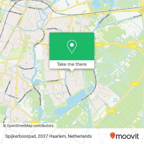 Spijkerboorpad, 2037 Haarlem map