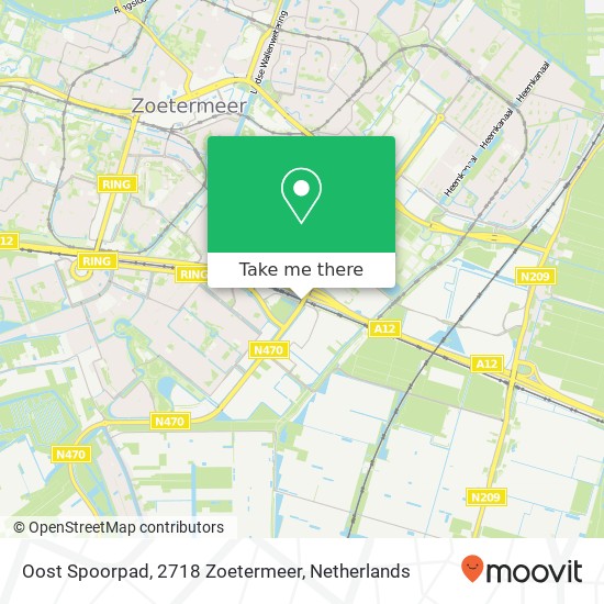 Oost Spoorpad, 2718 Zoetermeer Karte