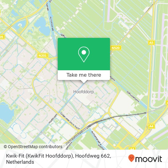 Kwik-Fit (KwikFit Hoofddorp), Hoofdweg 662 Karte