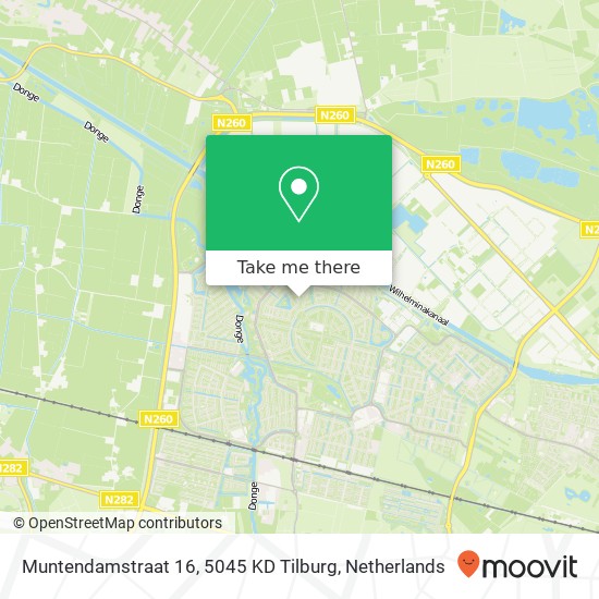 Muntendamstraat 16, 5045 KD Tilburg map