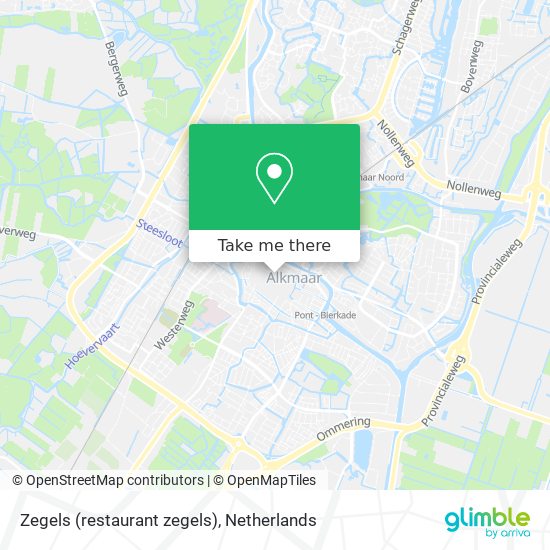 Zegels (restaurant zegels) map