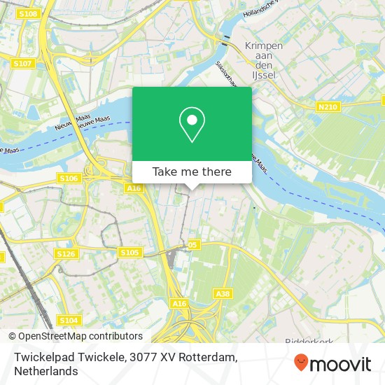 Twickelpad Twickele, 3077 XV Rotterdam Karte