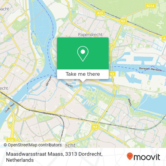 Maasdwarsstraat Maass, 3313 Dordrecht map