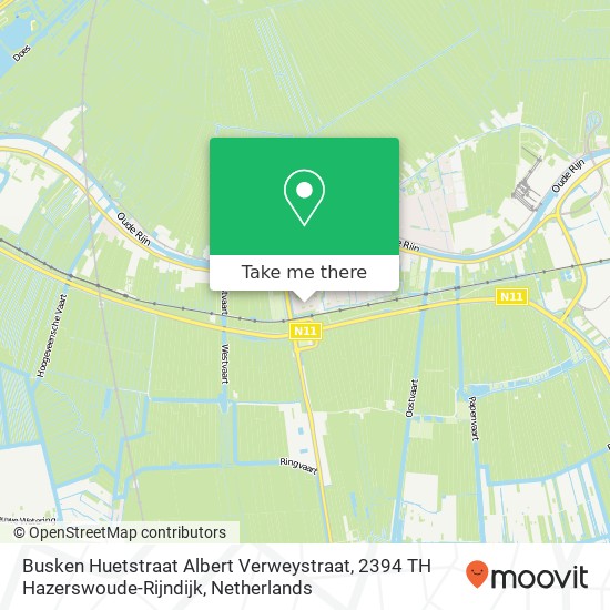 Busken Huetstraat Albert Verweystraat, 2394 TH Hazerswoude-Rijndijk Karte