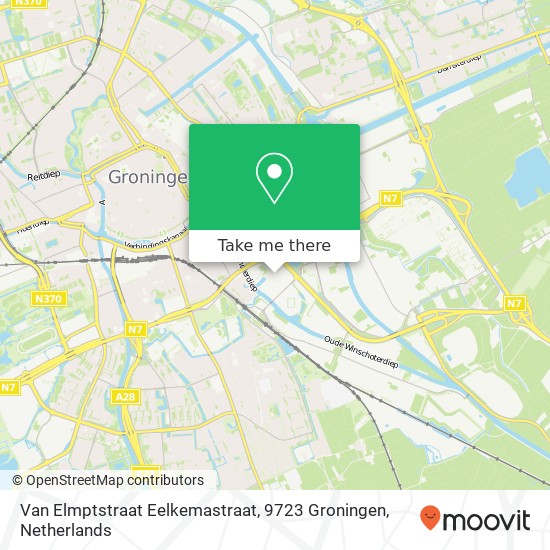 Van Elmptstraat Eelkemastraat, 9723 Groningen map