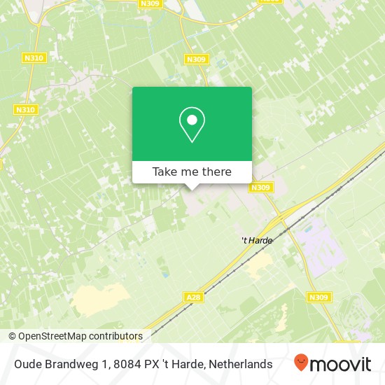 Oude Brandweg 1, 8084 PX 't Harde map