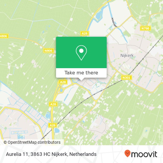 Aurelia 11, 3863 HC Nijkerk map