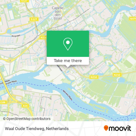 Waal Oude Tiendweg map